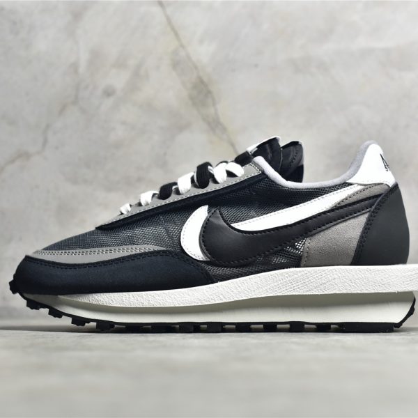 Sacai × Nike Waffle Black and White Reps